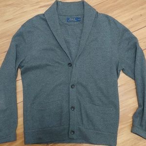 Ralph Lauren Grey Shawl Cardigan Sz Sm